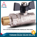 control valve for water gas oil cw167n nickle plaated brass in male thread copper ball Aluminum handle brass ball valve